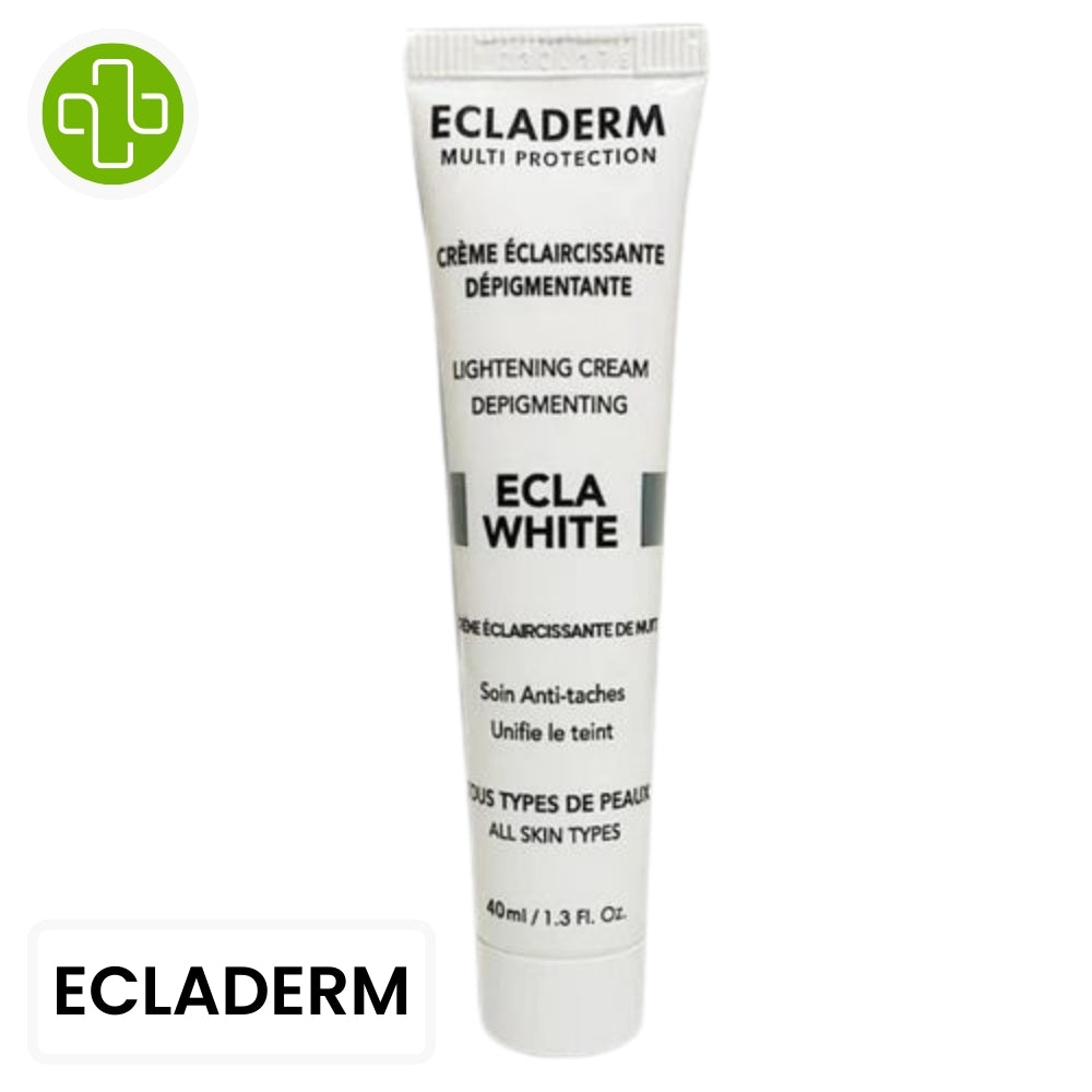 ECLADERM – Eclawhite Crème Éclaircissante Dépigmentante Soin Anti-taches Unifiant – 40ml